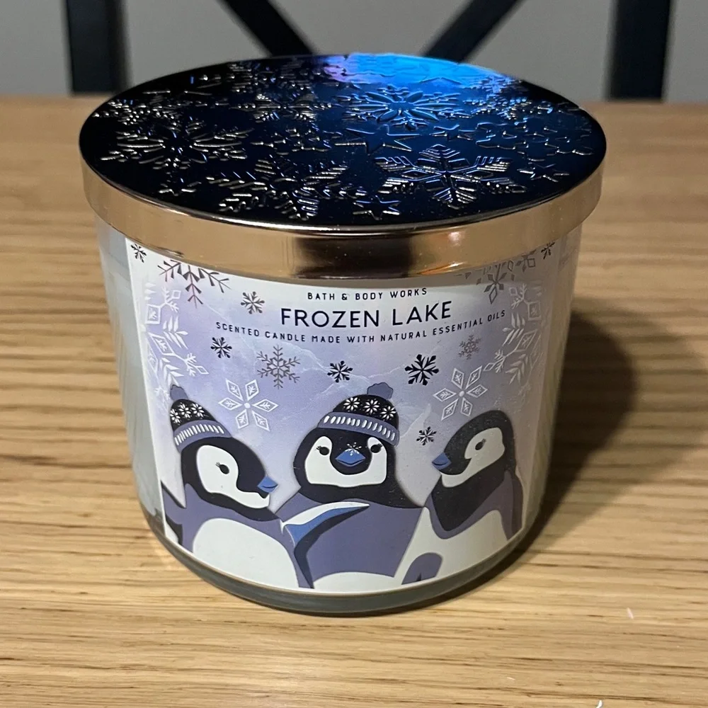Bath & Body Works 3 Wick Candle. Frozen Lake.
